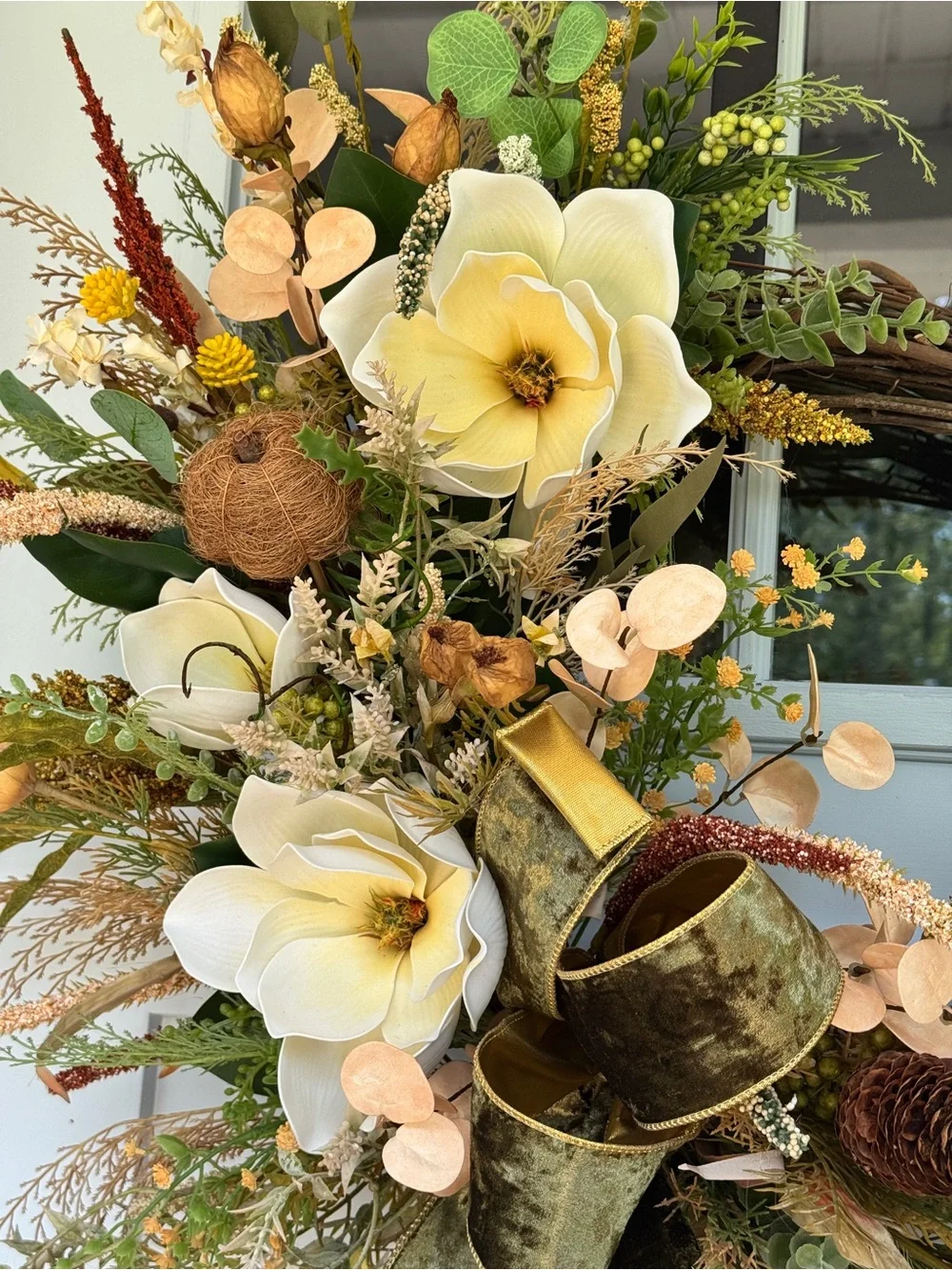 Large Southern Charm Fall Grapevine Wreath